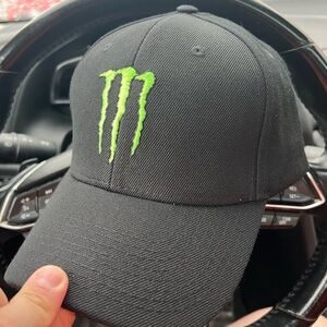 Monster Energy Drink Black SnapBack Embroidered Hat NEW